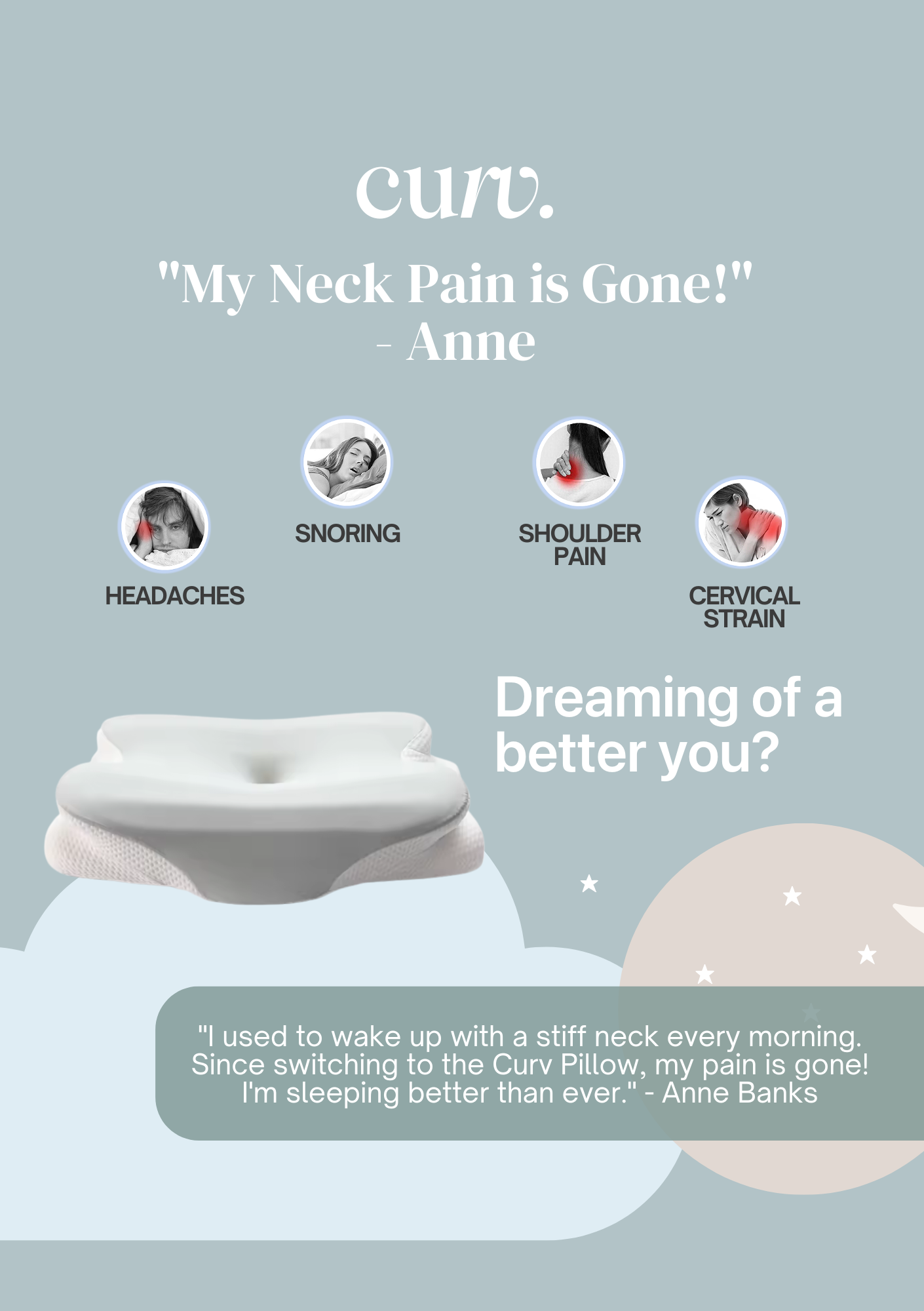 Curv Cervical Ergonomic Pillow